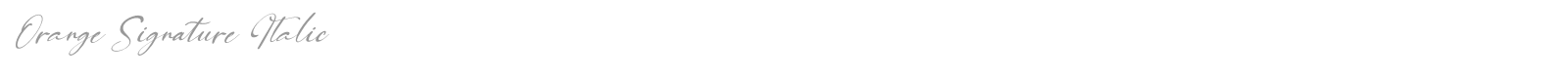 Orange Signature font preview